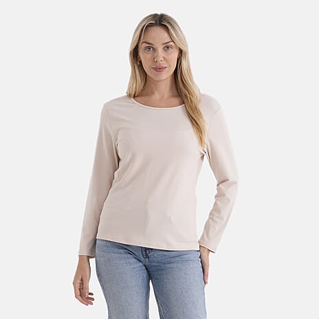 La Marey Classic Rayon T-shirt (Size 20 to 22) - Beige