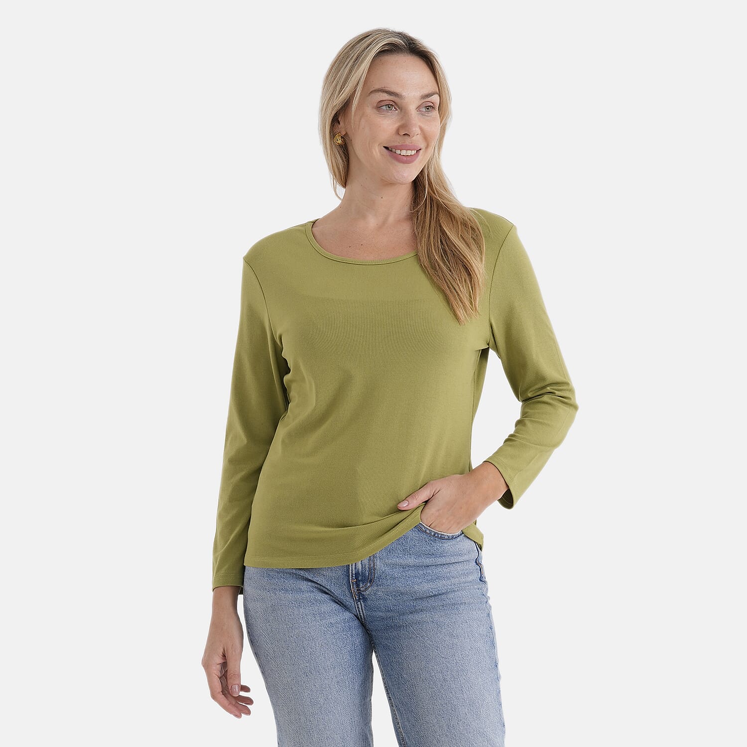 La Marey Classic Rayon T-shirt (Size 20 to 22) - Green