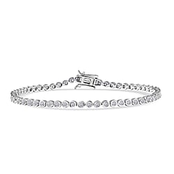 LUXURIANT 2 Ct. Lab Grown Diamond Tennis Bracelet 1 Row (Size 7.5) with GB Lock Box in 18K Vermeil Yellow Gold Plated Sterling Silver (SI-GH)