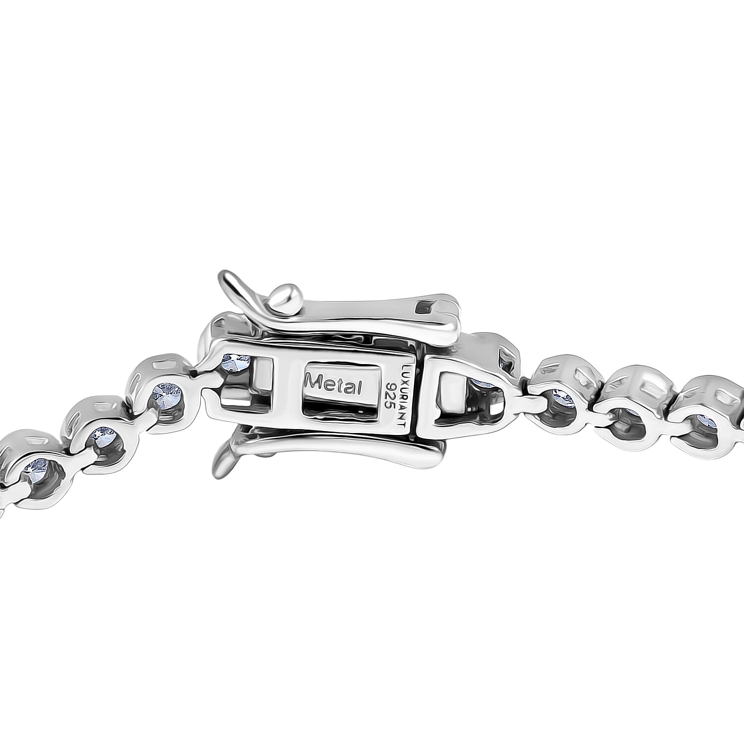Luxuriant Lab Grown Diamond (SI-GH) Tennis Bracelet 1 Row (Size 7.5) with GB Lock Box in Rhodium Overlay Sterling Silver 2.07 Ct, Silver Wt. 8.06 Gms.