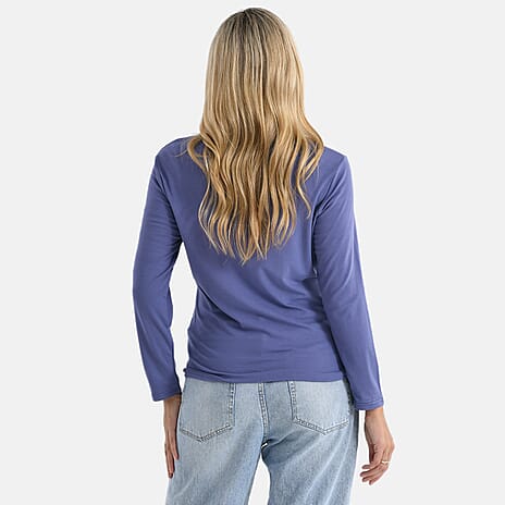 La Marey Classic Stretch Rayon Top (Size 8 To 10) - Purple