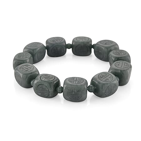 Natural Type A Jadeite Bracelet (Size 7 Stretchable) 300.00 Ct.