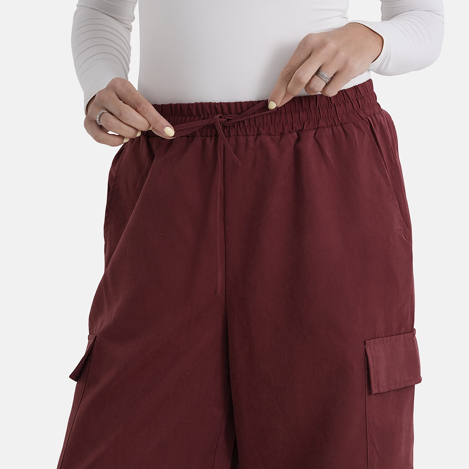 & Maisi Lightweight Cargo Trousers with Elasticated Waist