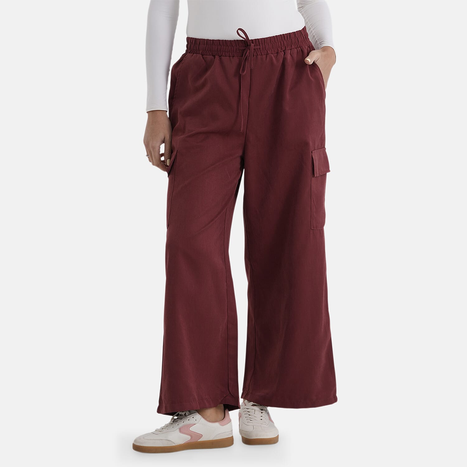 & Maisi Lightweight Cargo Trousers with Elasticated Waist