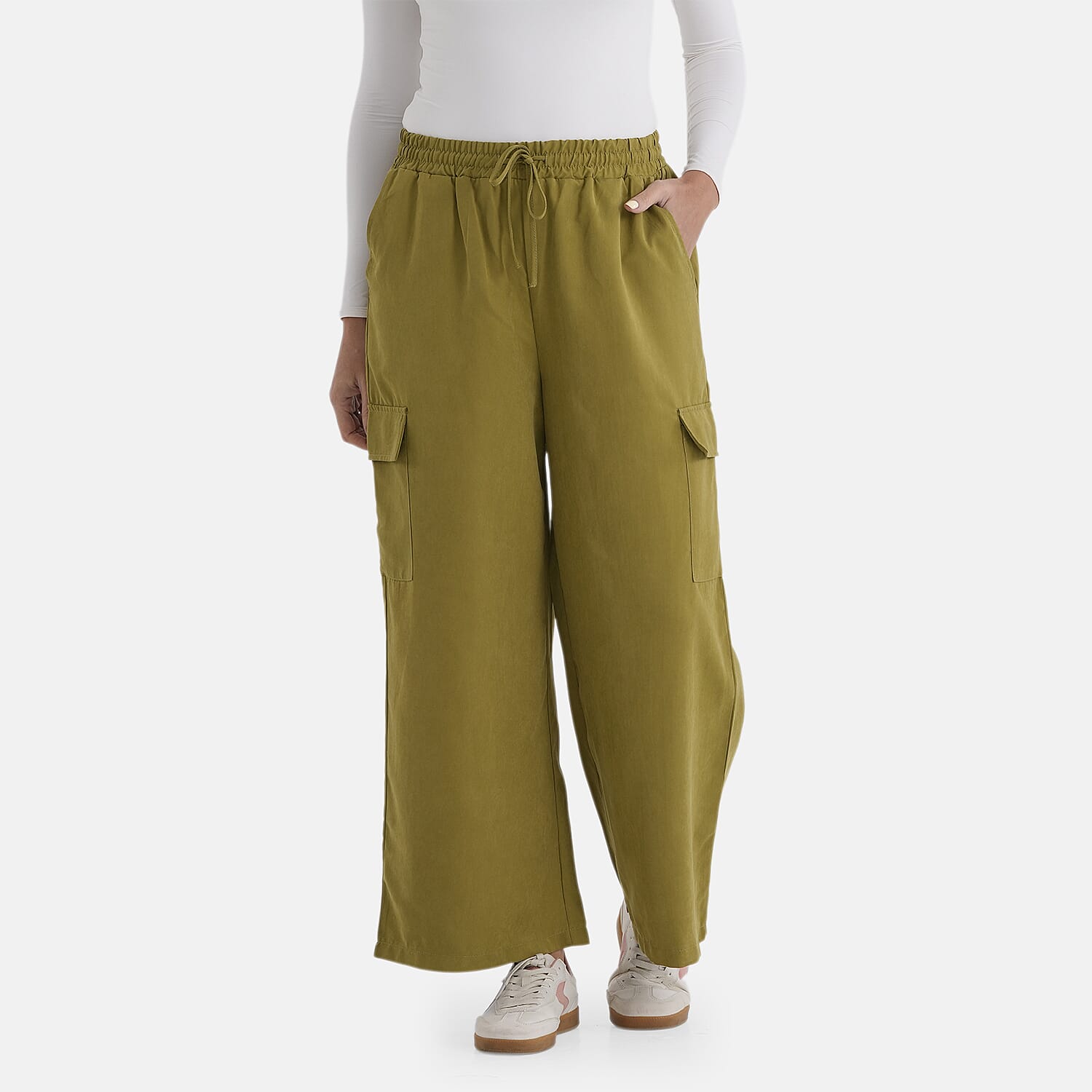 & Maisi Lightweight Cargo Trousers with Elasticated Waist