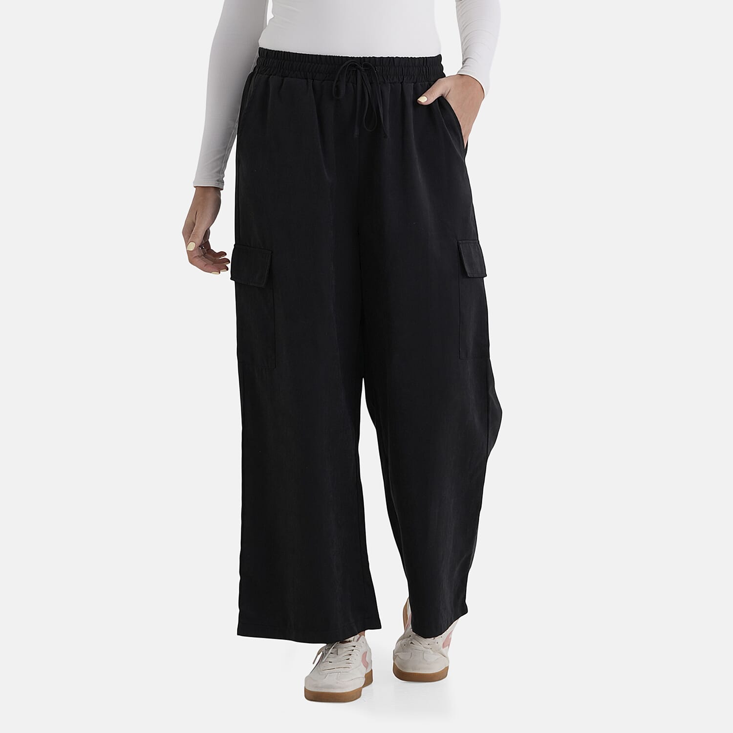 & Maisi Lightweight Cargo Trousers with Elasticated Waist
