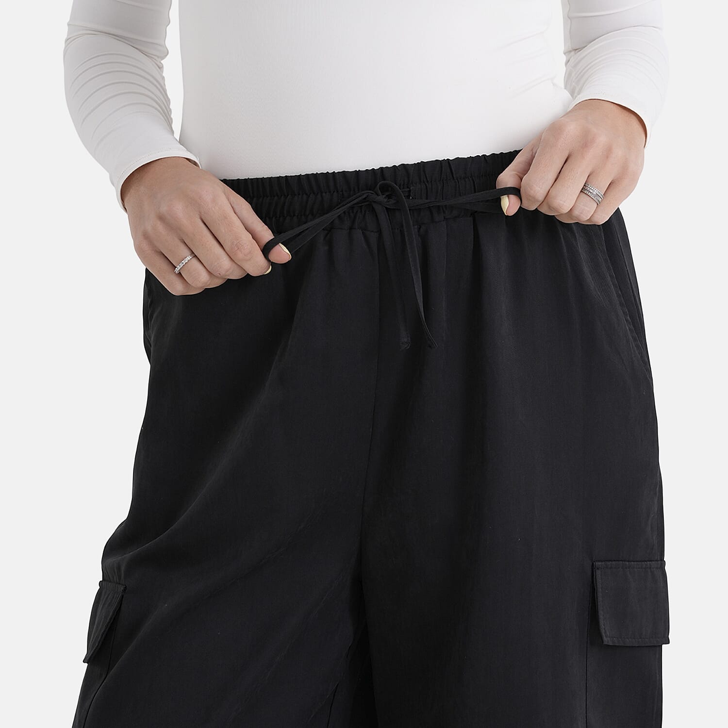 & Maisi Lightweight Cargo Trousers with Elasticated Waist