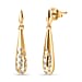 LUXURIANT Lab Grown Diamond (SI-GH) Dangling Drop Earring with Push Back in 18K Vermeil Yellow Gold Plated Sterling Silver 0.26 Ct.