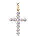 LUXURIANT 0.6 Ct. Lab Grown Diamond Cross Pendant in 9K White Gold