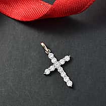 LUXURIANT 0.6 Ct. Lab Grown Diamond Cross Pendant in 9K Gold