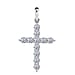 LUXURIANT 0.6 Ct. Lab Grown Diamond Cross Pendant in 9K White Gold