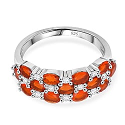 D'Joy - White Zircon Cluster Ring in  Sterling Silver