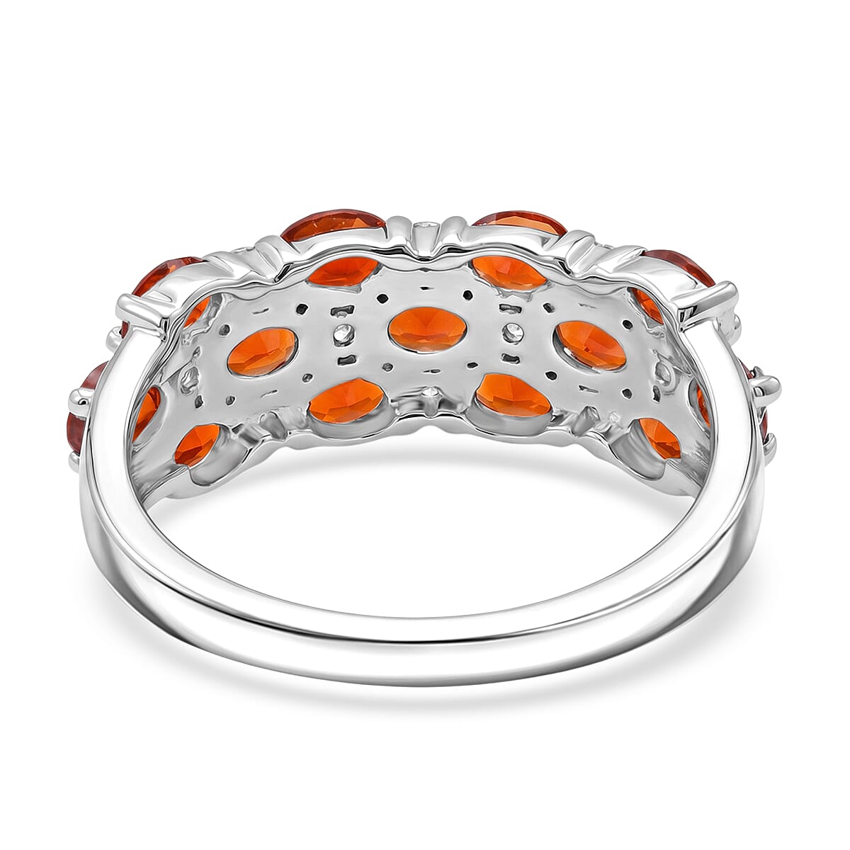 D'Joy - White Zircon Cluster Ring in  Sterling Silver