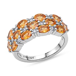 D'Joy - White Zircon Cluster Ring in  Sterling Silver