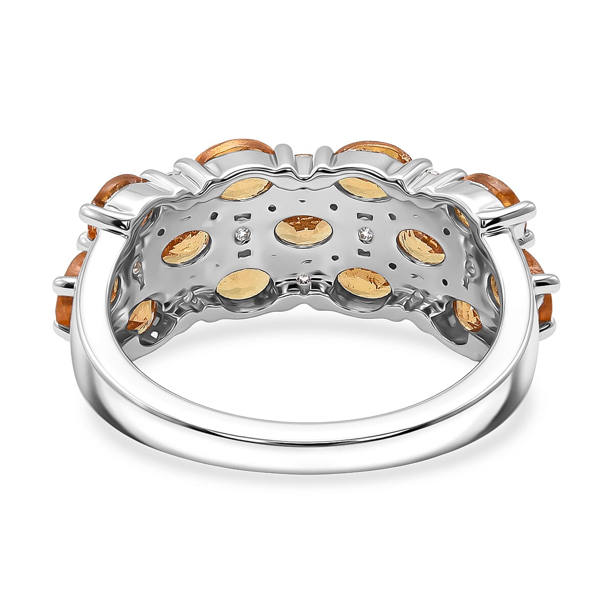 D'Joy - White Zircon Cluster Ring in  Sterling Silver