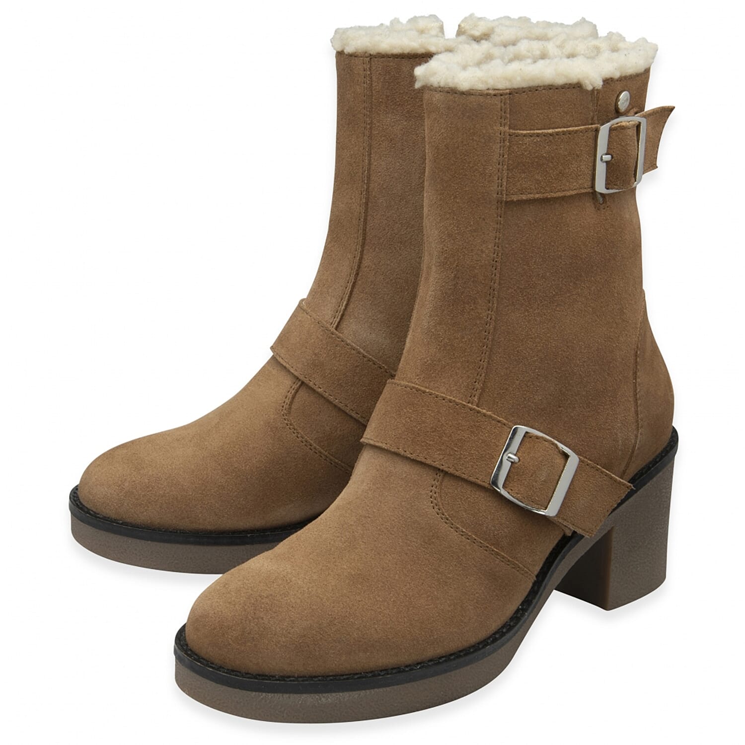 Ravel Naburn Buckle Ankle Boot (Size 3) - Tan