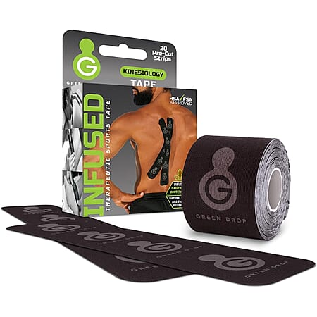 Green Drop Kinesiology Tape - Black