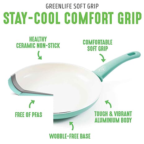 GreenLife 2-Piece Ceramic Non-Stick Saucepan Set with Lids