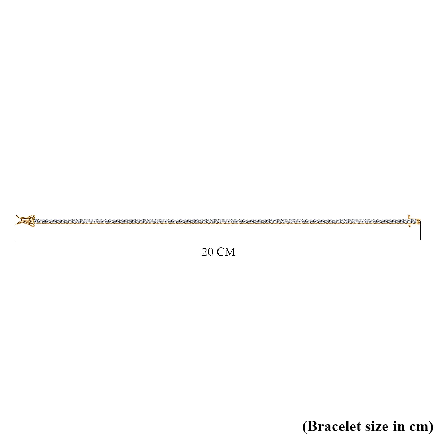 Luxuriant Lab Grown Diamond (SI-GH) Cluster Bracelet (Size 7.5) with GB Lock Box in 18K Vermeil Yellow Gold Plated Sterling Silver 2.06 Ct, Silver Wt. 5.04 Gms.