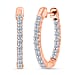 LUXURIANT 0.50 Ct. Lab Grown Diamond Full Inside-Out Hoop Earring in 18K Vermeil Rose Gold Over Sterling Silver (SI-GH)