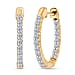 LUXURIANT 0.50 Ct. Lab Grown Diamond Full Inside-Out Hoop Earring in 18K Vermeil Rose Gold Over Sterling Silver (SI-GH)