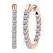 LUXURIANT 1.5 Ct. Lab Grown Diamond Full Hoop Inside-Out Earring in 18K Vermeil Rose Gold Over Sterling Silver (SI-GH)