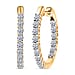 LUXURIANT 1.5 Ct. Lab Grown Diamond Full Hoop Inside-Out Earring in 18K Vermeil Rose Gold Over Sterling Silver (SI-GH)