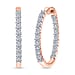 LUXURIANT 2 Ct. Lab Grown Diamond Full Hoop Inside-Out Earring in 18K Vermeil Rose Gold Over Sterling Silver (SI-GH)