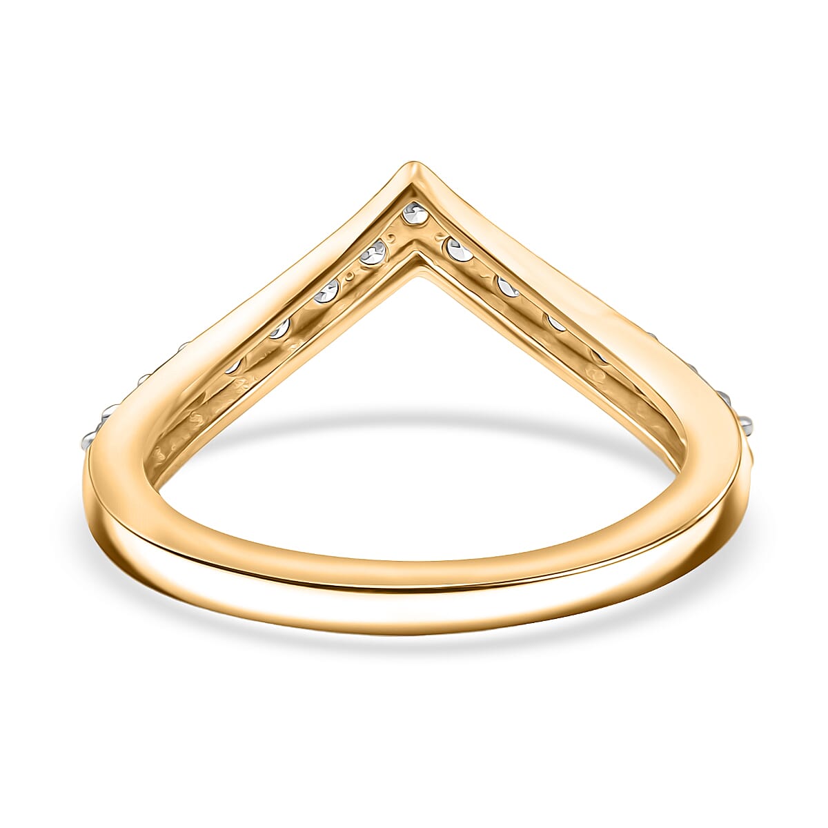 Luxuriant Lab Grown Diamond Chevron Knife Edge Ring