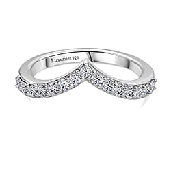 Luxuriant Lab Grown Diamond Chevron Knife Edge Ring