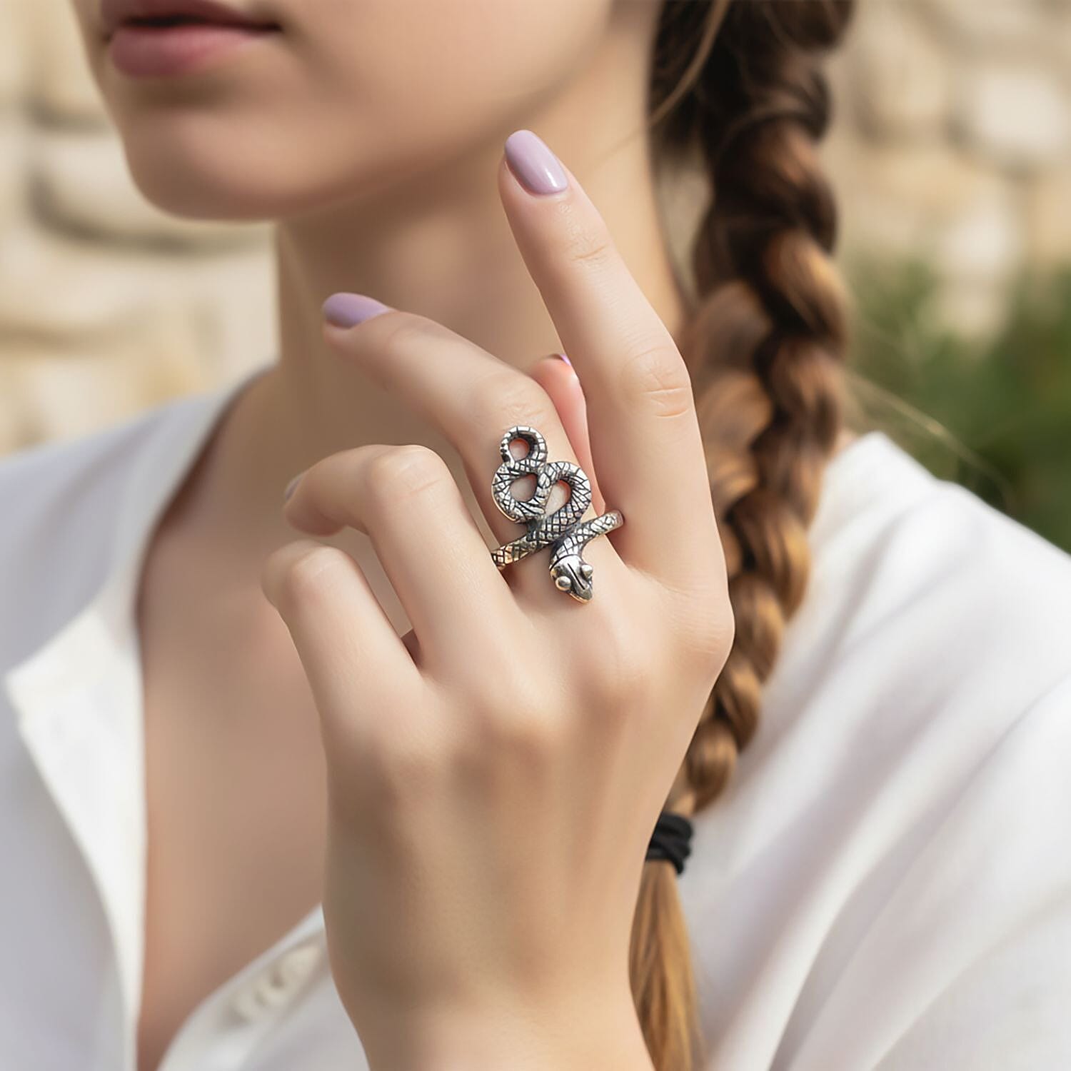 Treasure of Siam - Sterling Silver Snake Ring