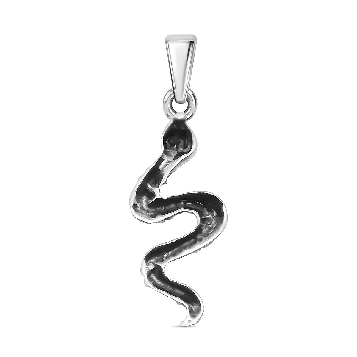 Sterling Silver Snake Oxidized Pendant