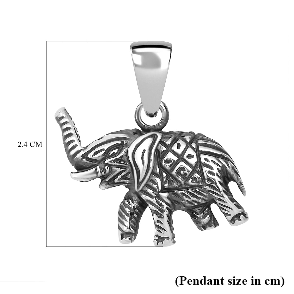 Treasure of Siam Sterling Silver Elephant Pendant