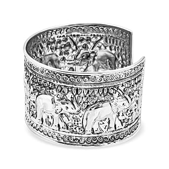 https://tjcuk.sirv.com/Products/82/9/8296230/Treasure-of-Siam-Sterling-Silver-Elephant-Cuff-Bangle-Silver-Wt-42-60-_8296230_3.jpg?w=342&h=342