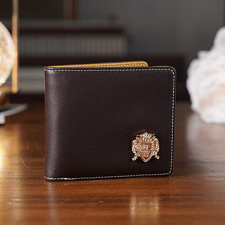 WILLIAM HUNT Genuine Leather RFID Wallet - Brown