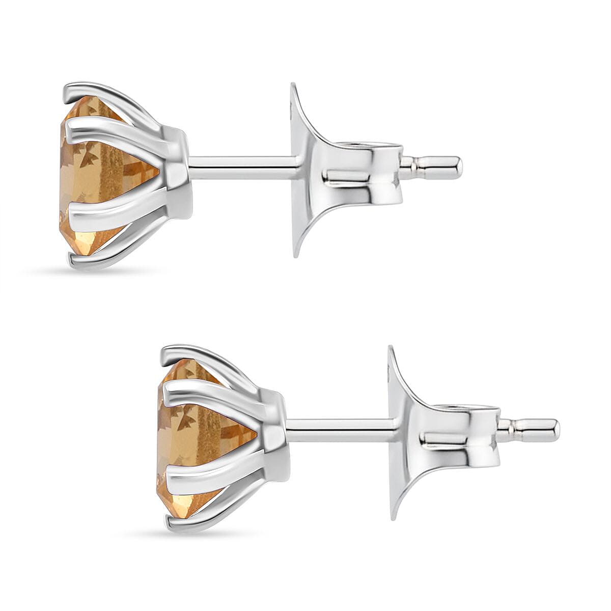 D'Joy Citrine Earring in Rhodium Overlay Sterling Silver 1.71 Ct.
