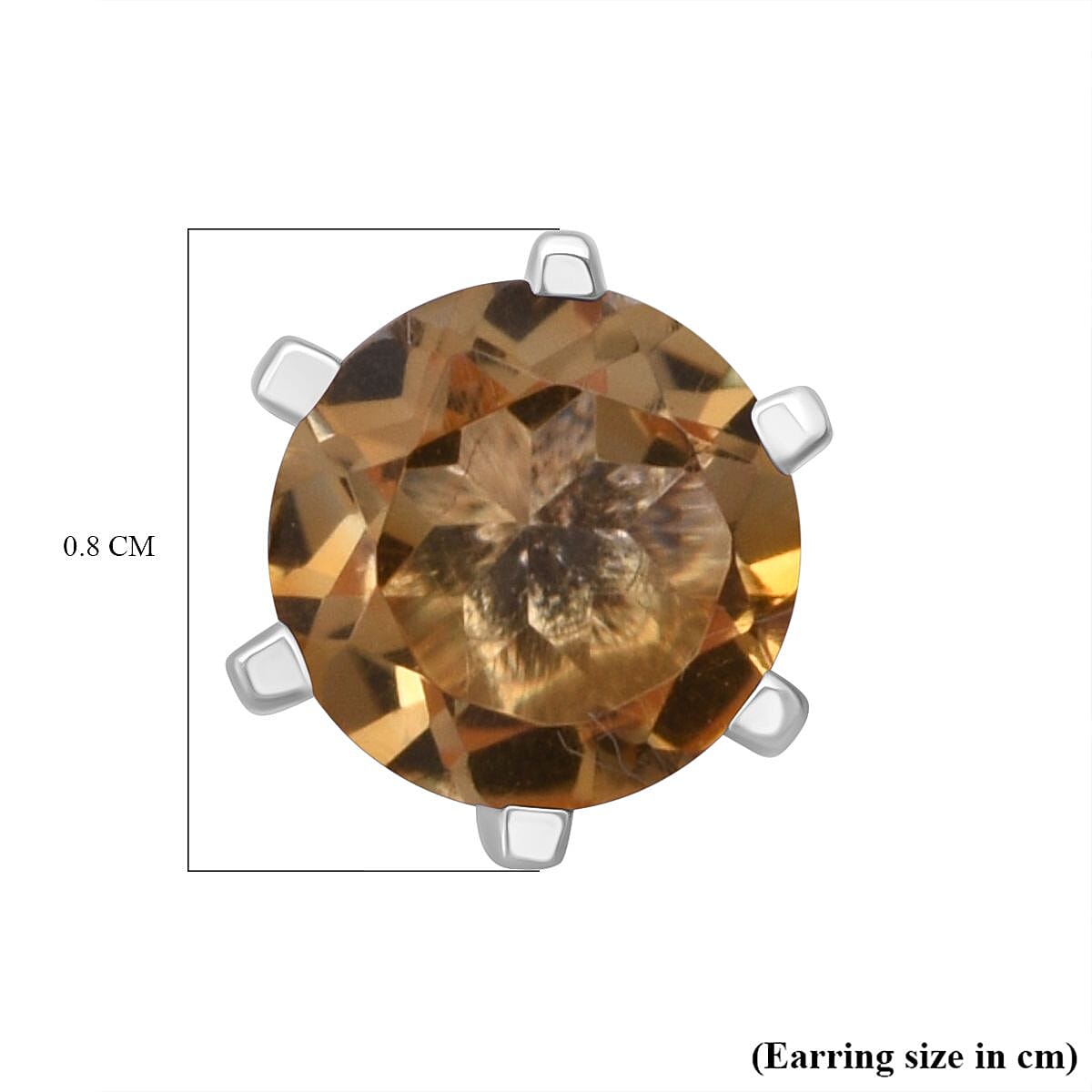 D'Joy Citrine Earring in Rhodium Overlay Sterling Silver 1.71 Ct.