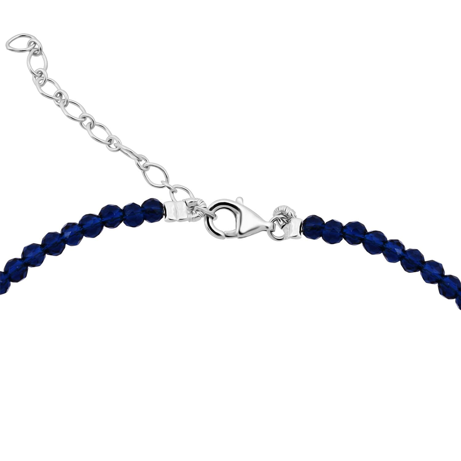 Masoala Sapphire Bracelet (Size - 7.5- 1.5 Inch) in Rhodium Overlay Sterling Silver 2.68 Ct.