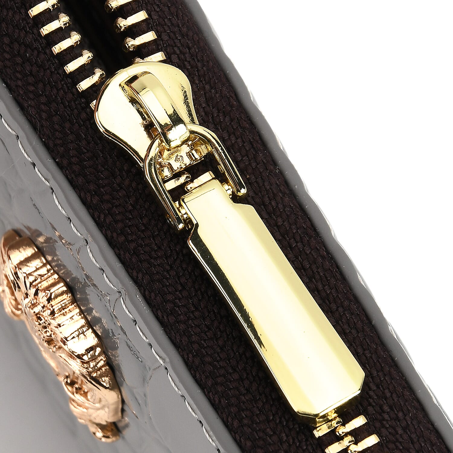 WILLIAM HUNT RFID Croc Embossed 100% Genuine Leather Wallet - Grey