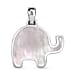 Mother Of Pearl Elephant Pendant Sterling Silver