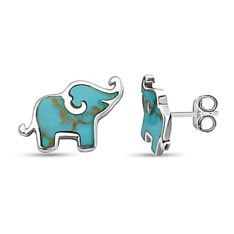 https://tjcuk.sirv.com/Products/82/9/8296323/Greenish-Blue-Turquoise-Elephant-Earring-with-Push-Back-Sterling-Silve_8296323.jpg?w=342&h=342
