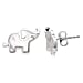 Mother Of Pearl Elephant Earring with Push Back Sterling Silver