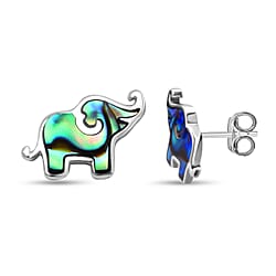 Elephant Earring with Push Back Sterling Silver