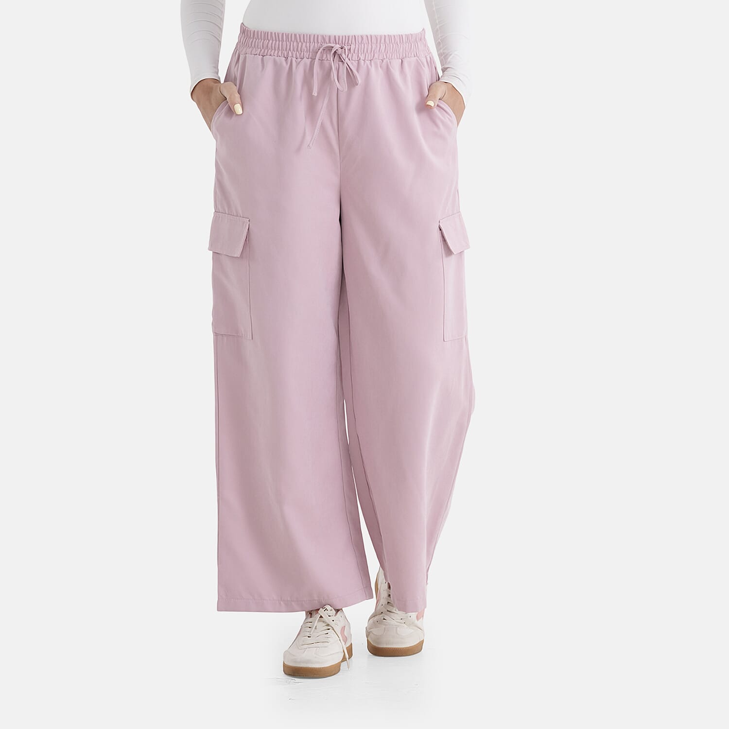 Maisi-Solid-Jean-and-Pant-Trouser-Size-Large-Pink-Navy