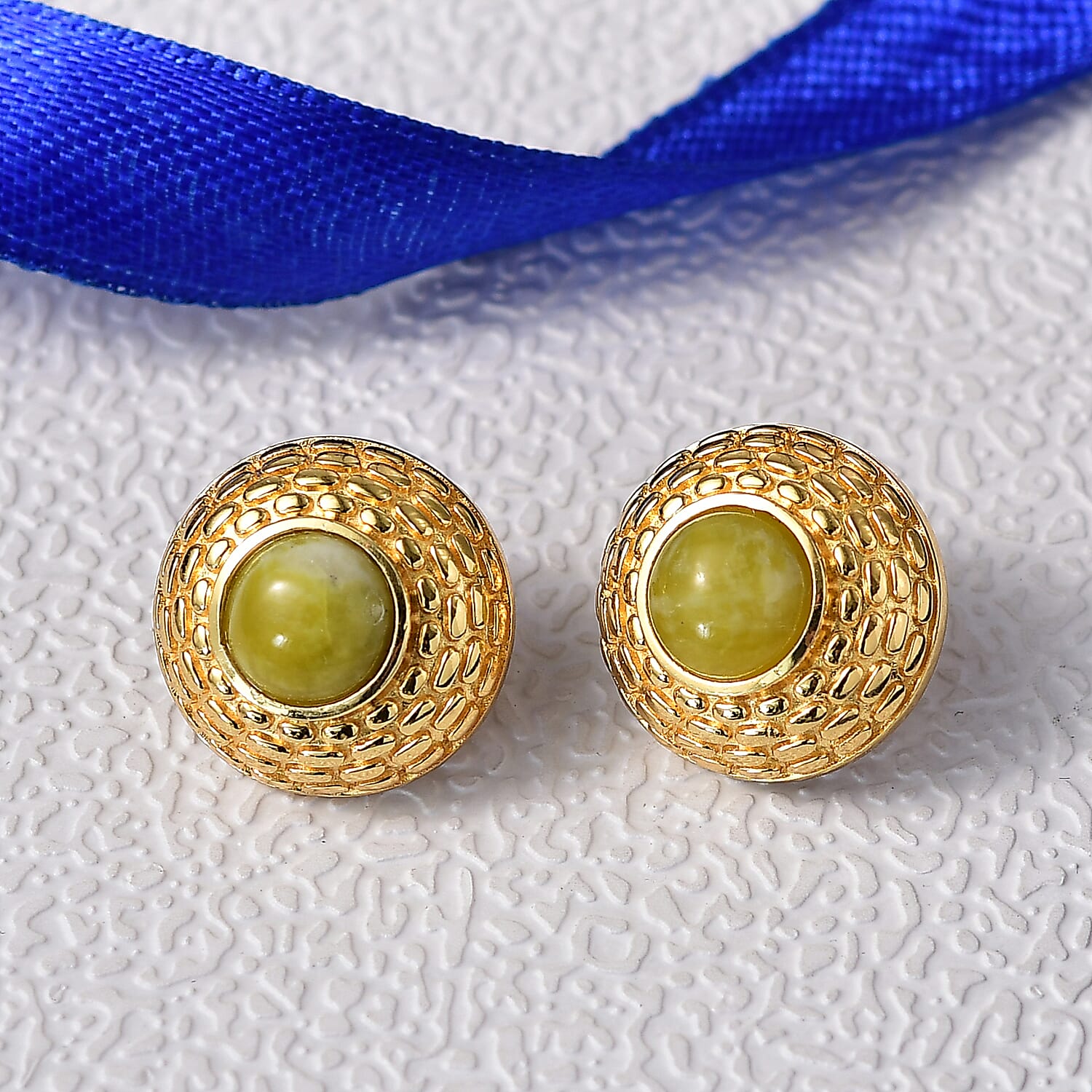 EverTrue Solitaire Stud Push Post Earring in Yellow Gold Tone 4.29 Ct.