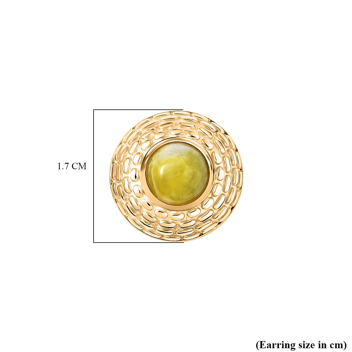 EverTrue Solitaire Stud Push Post Earring in Yellow Gold Tone 4.29 Ct.