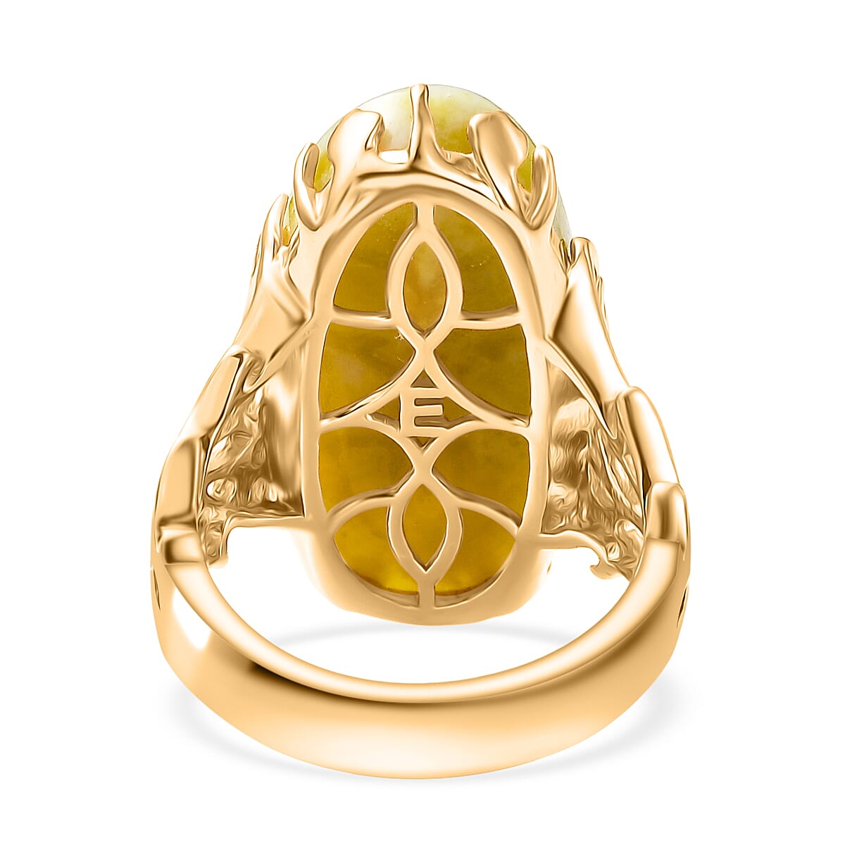 EverTrue Connemara Marble Ring in Yellow Gold Tone 18.74 Ct.