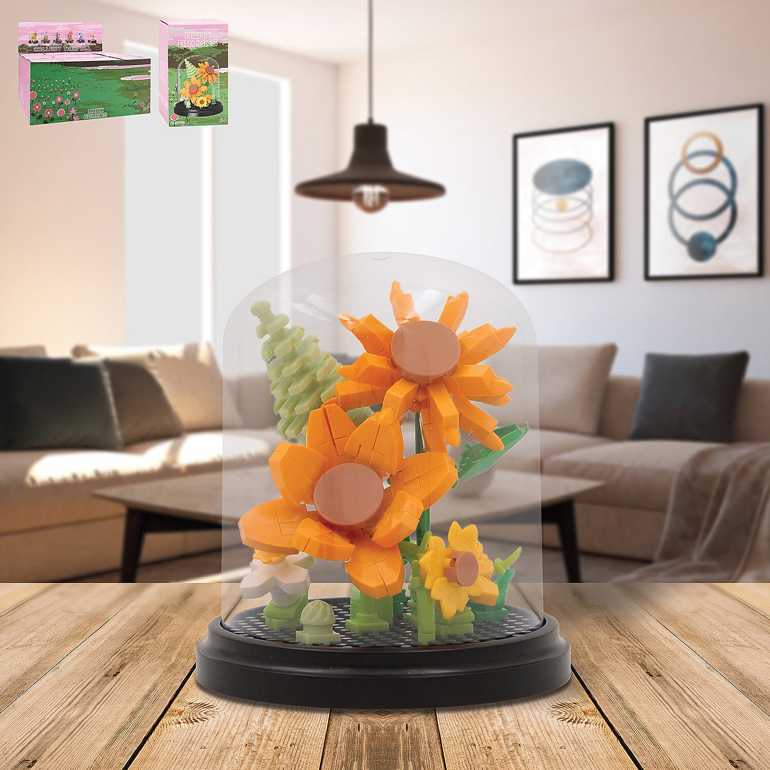 Minibricks Sunflowers with a Dome