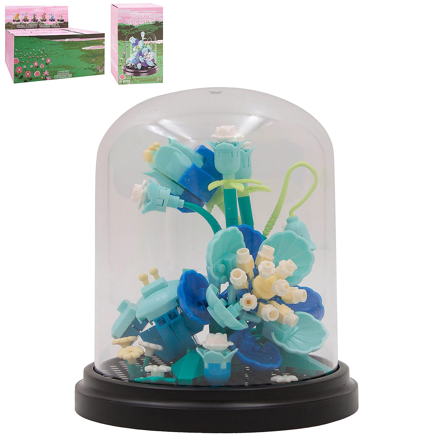 Minibricks Blue Carnation with a Dome