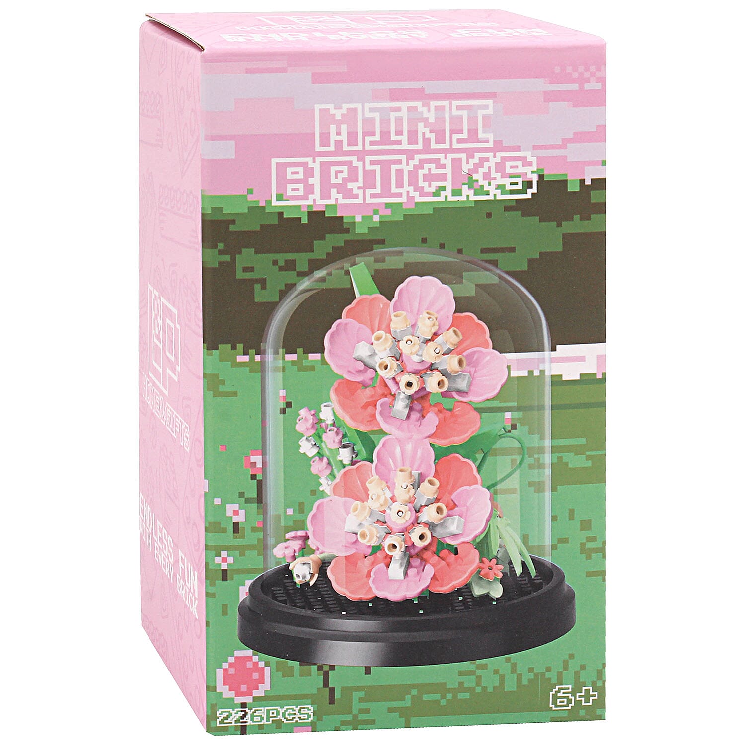 Minibricks Pink Carnation with a Dome